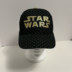 STAR WARS Glitter baseball hat cap gold and black